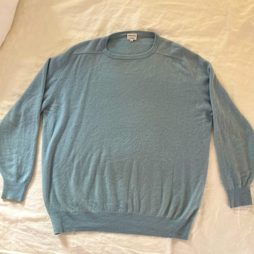 Double fill cashmere. Sergio Men’s cashmere sweater. Size XXL